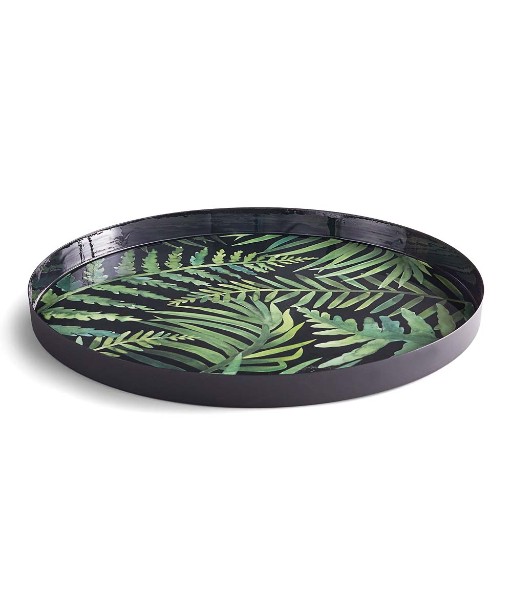 Garden Fern Round Tray
