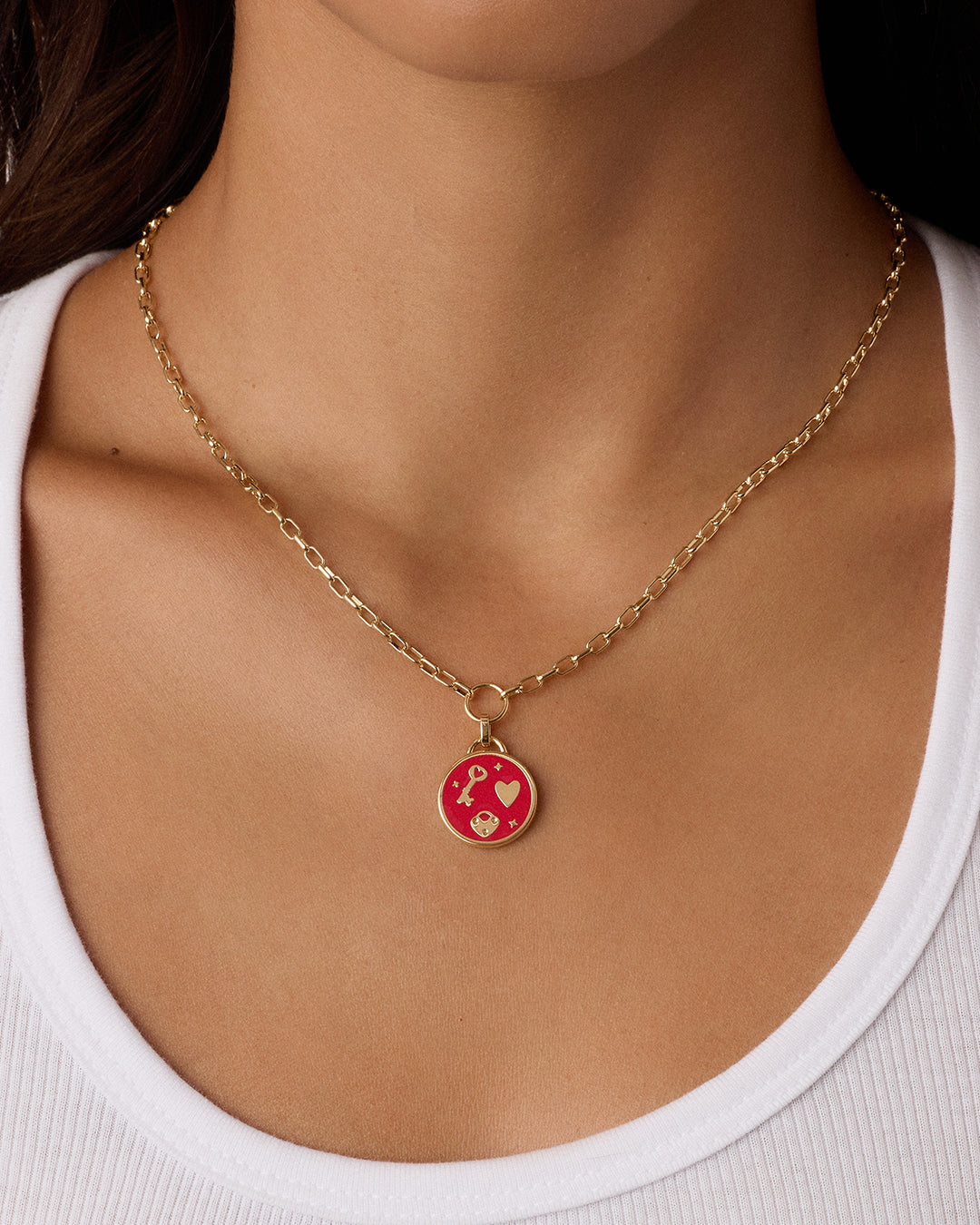 Love U Coin Necklace (gold)