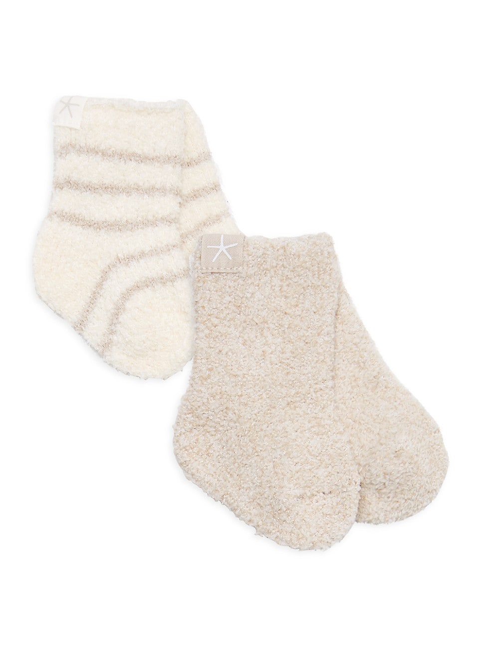Cozy Chic 2 Pair Infant Socks - Stone