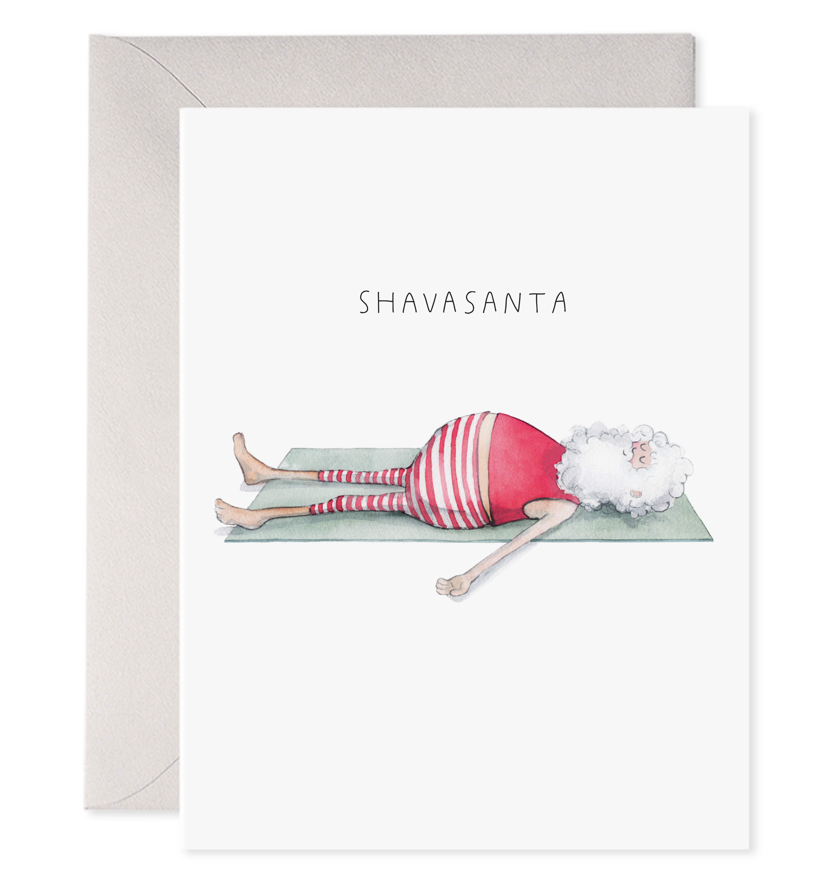 YOGA SANTA-"SHAVASANTA" CHRISTMAS CARD