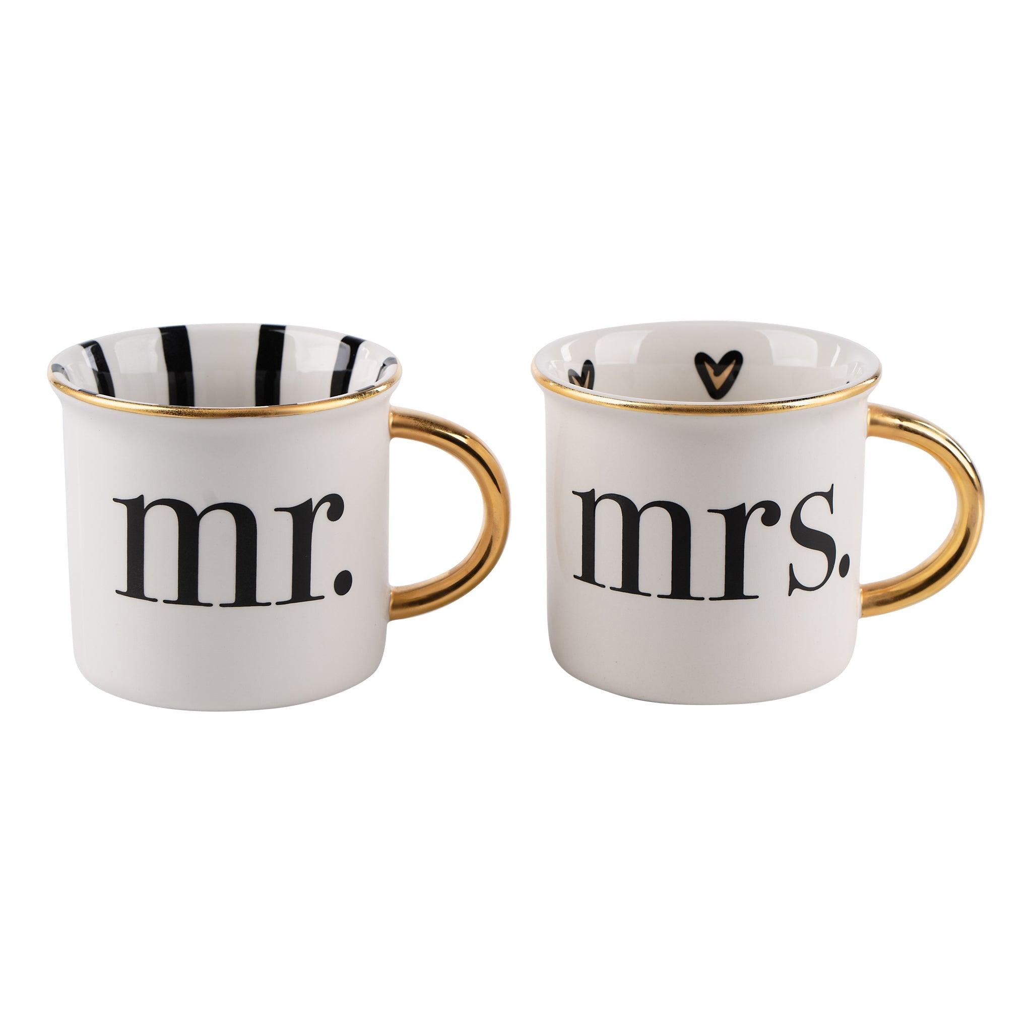 GOLD MR. OR MRS. MUG SET