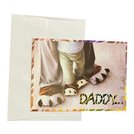 Tiger Slippers Father's Day Card