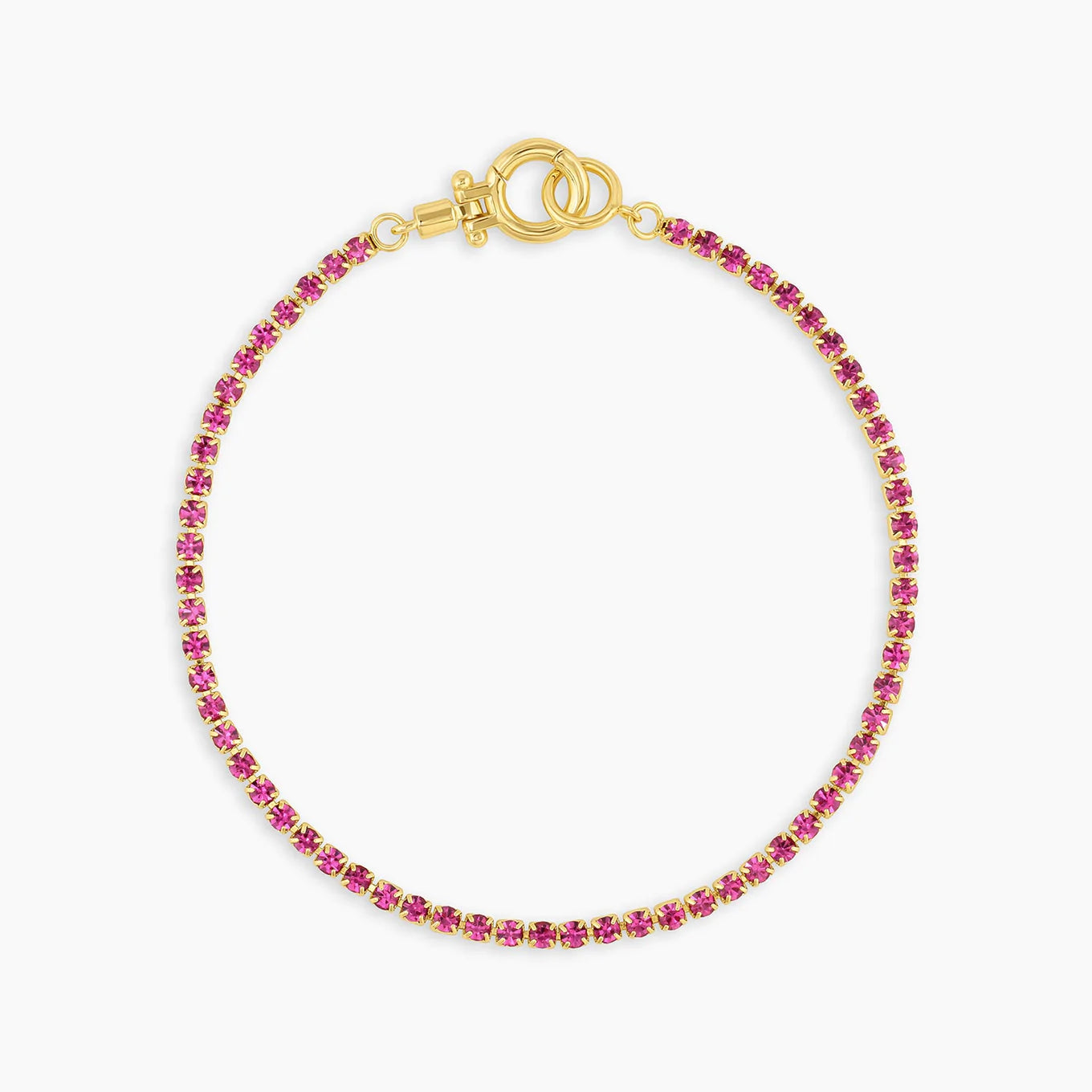 LEXI BRACELET FUCHSIA RHINESTONES