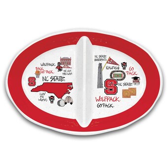 NC STATE 2 SECTION PLATTER
