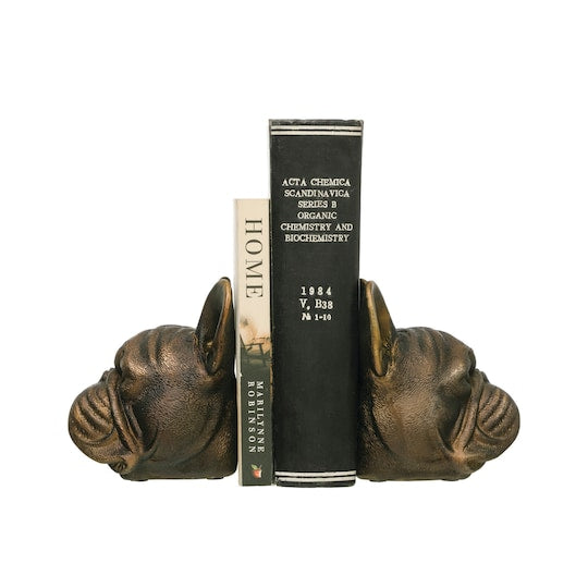 DOG HEAD BOOK ENDS SET OF 2
