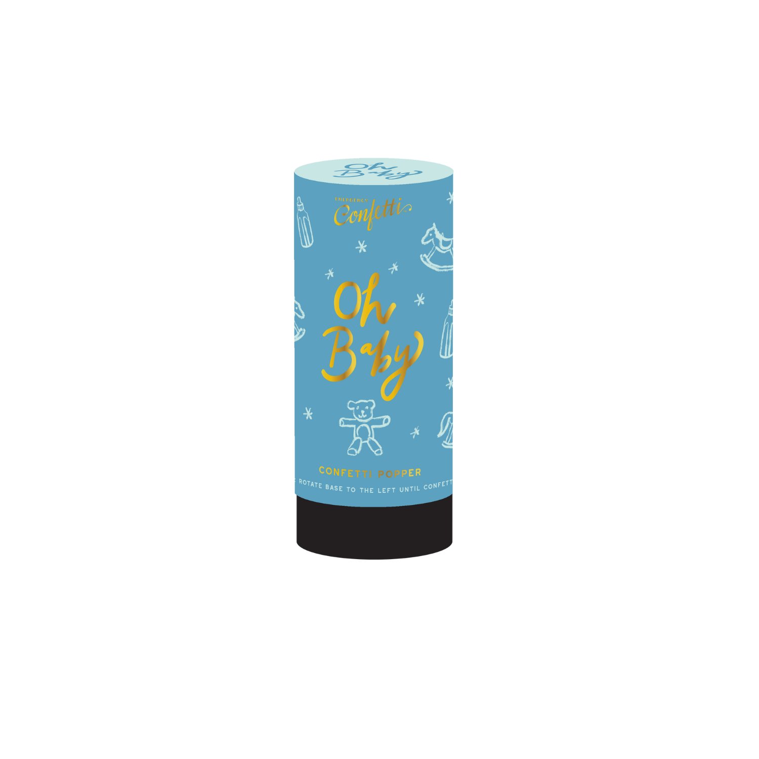 Oh Baby Confetti Popper - Blue