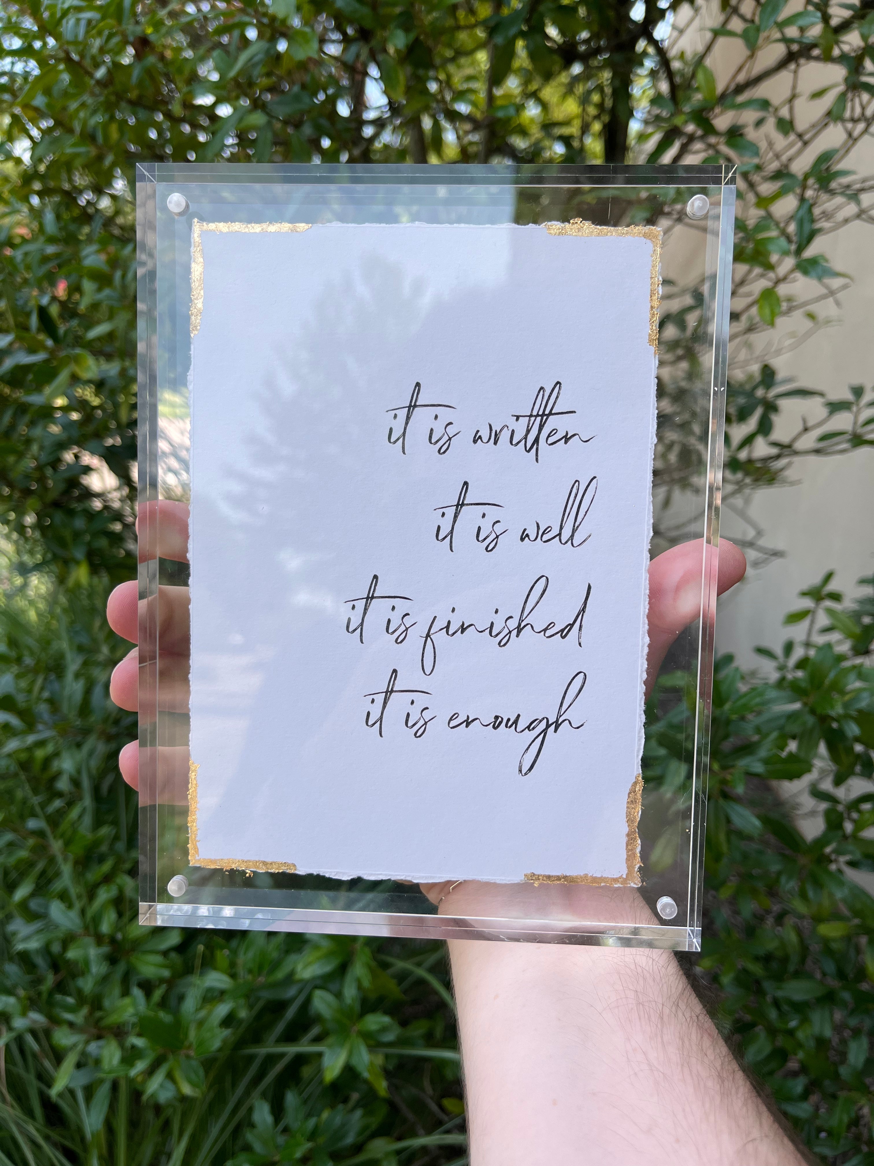 6" x 8" Acrylic Frame w/ Gold Accents - God Promises