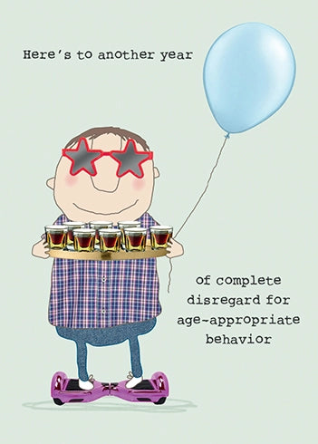 DISREGARD BOY BIRTHDAY GREETING CARD