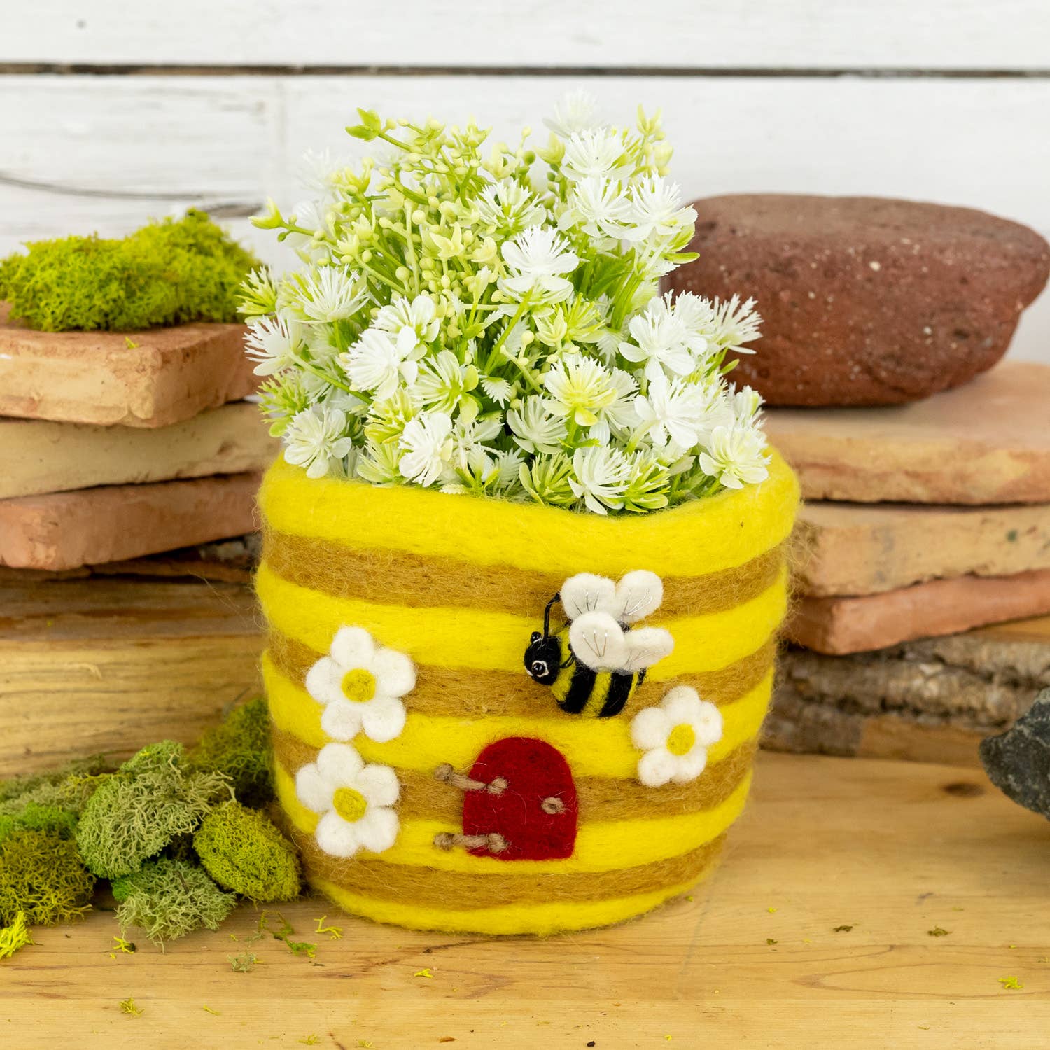 Felt Planter: Honey Hive