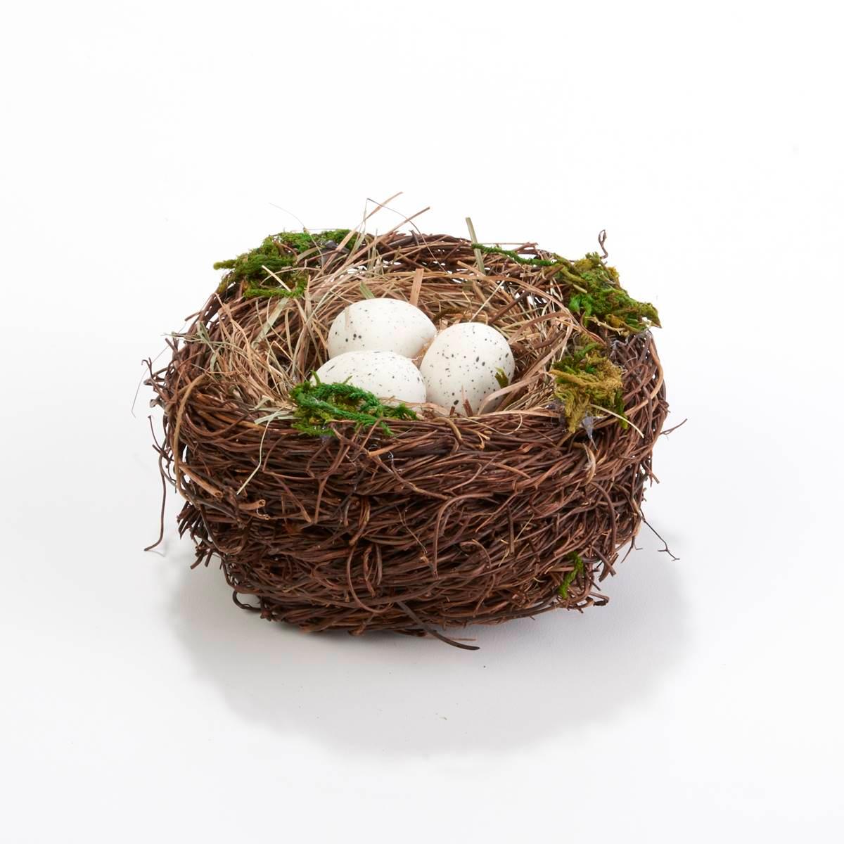 4" Miniature Nest w/Eggs
