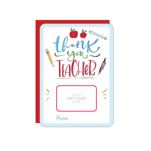 TEACHER THANK YOU FOR GREETING CARD