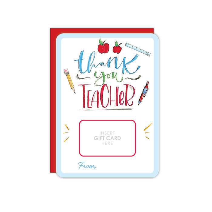 TEACHER THANK YOU FOR GREETING CARD