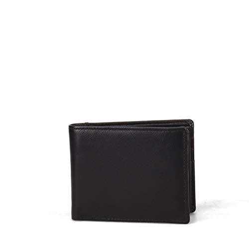 Men's Wallet Premium Leather Compact Bifold - Brown