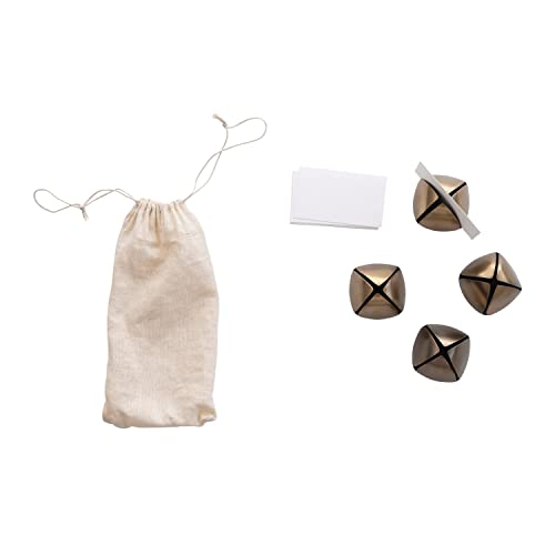Round Metal Bell Place Card Holder w/Cards (set of 4)