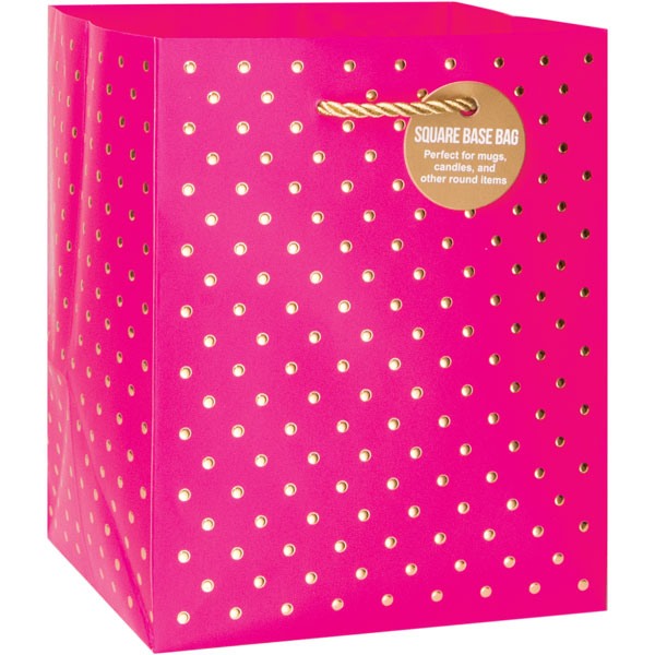 Gold Swiss Dots - Magenta Bag (sm)
