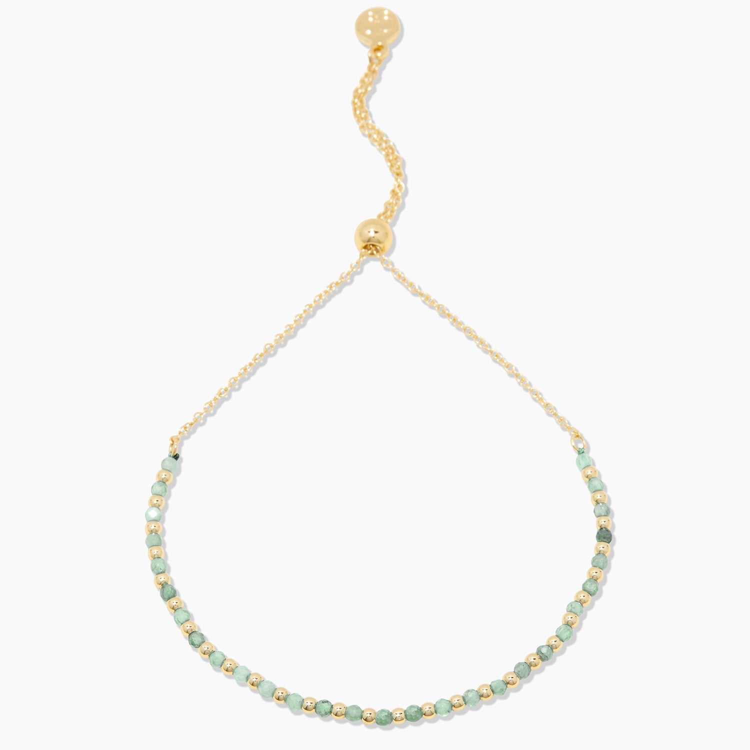 Power Gemstone Brooks Bracelet for Luck (adventurine) (gold)
