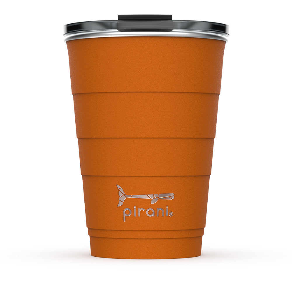 Solar Orange 16 oz Stainless Steel Insulated Tumbler