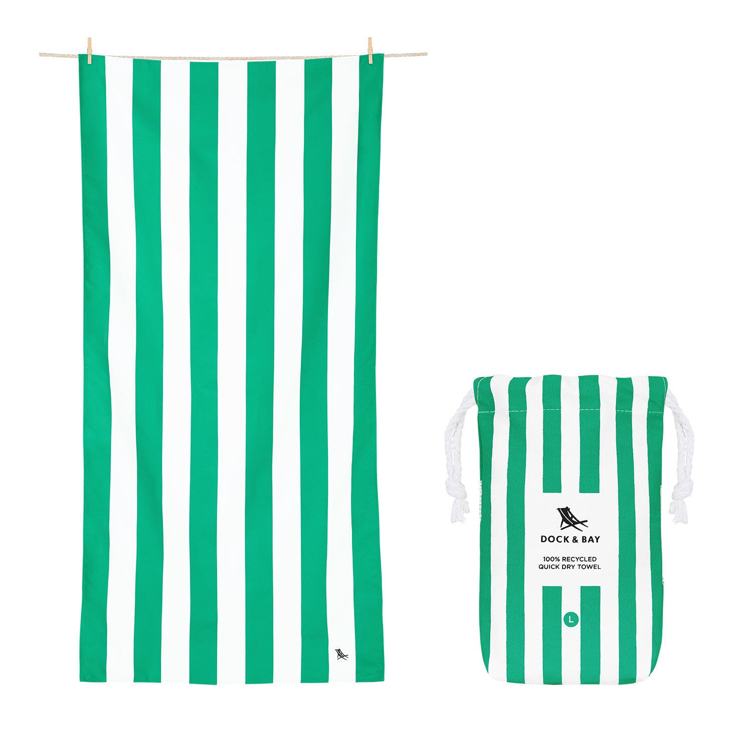 Quick Dry XL Towel - Cancun Green