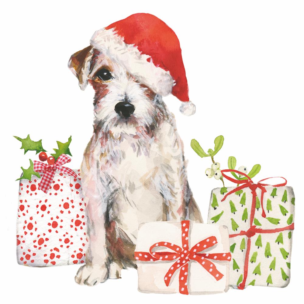Cocktail Napkin - Christmas Pup