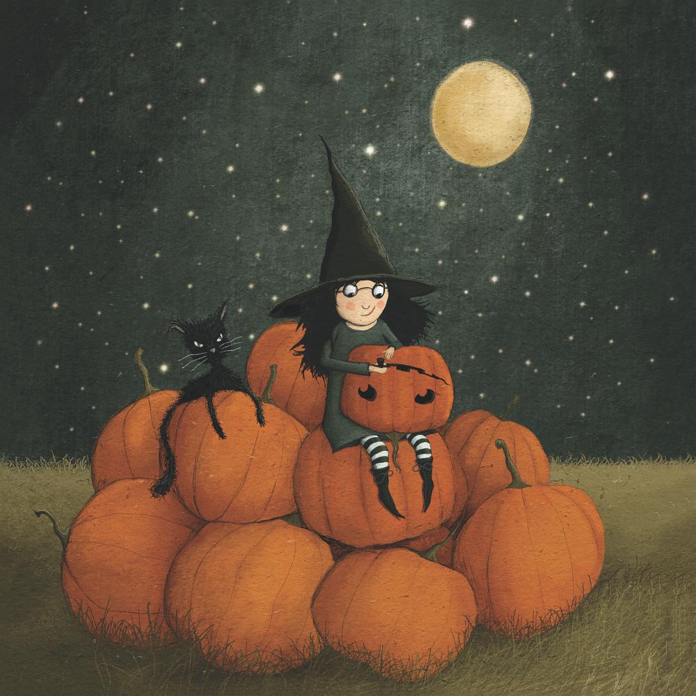 Luncheon Napkin - Pumpkin Carving