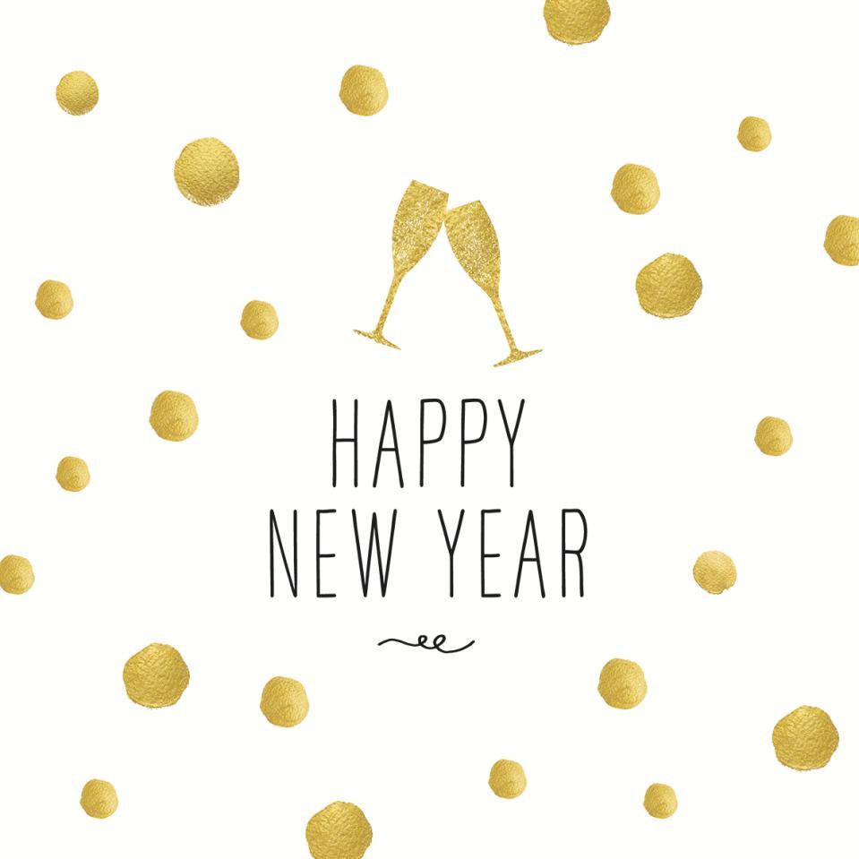 Luncheon Napkin - Happy New Year