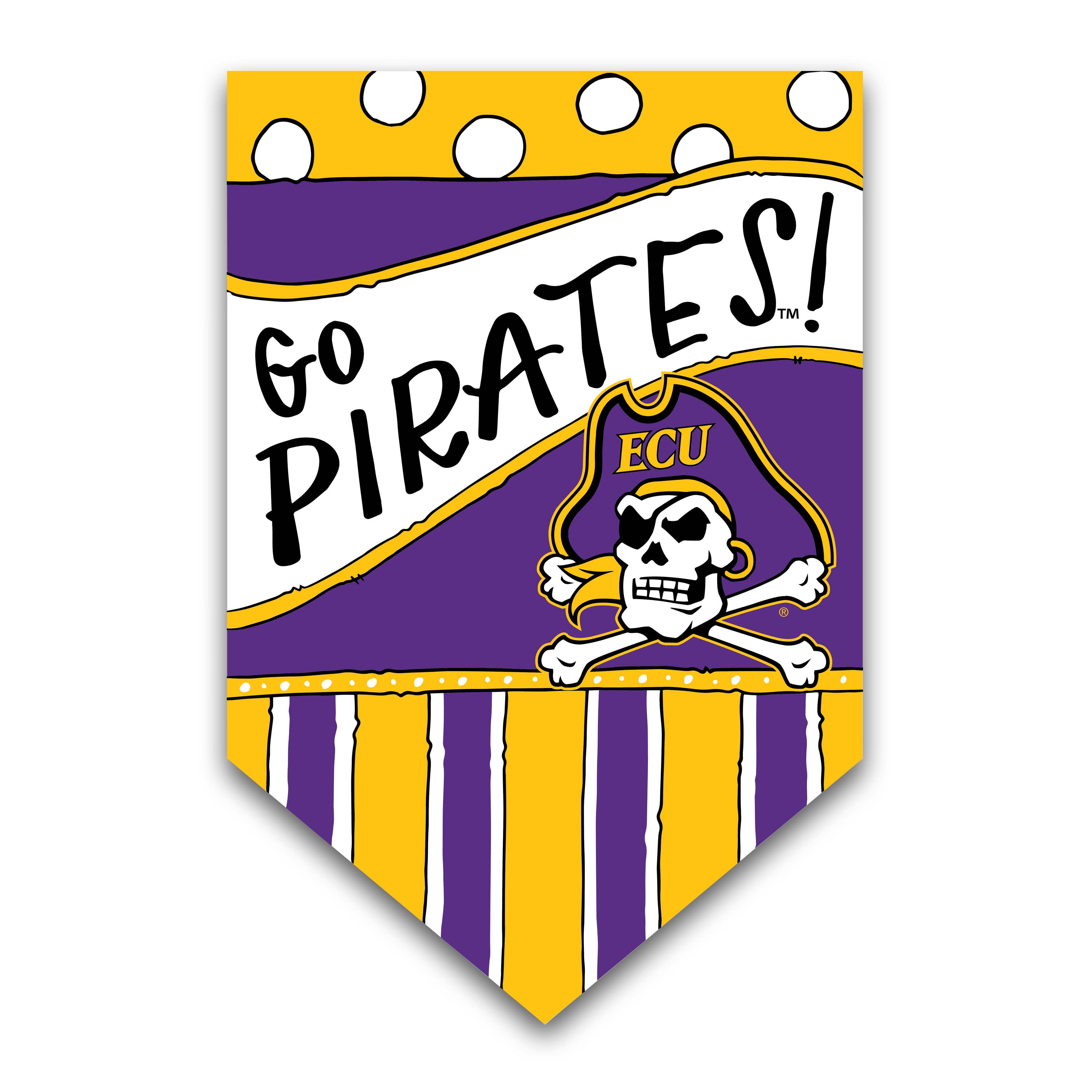 Garden Flag - ECU Dots & Stripes