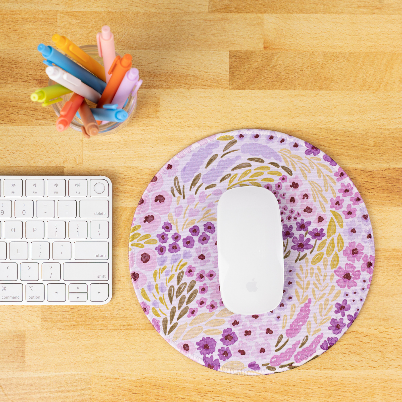 Lilac Floral Mousepad