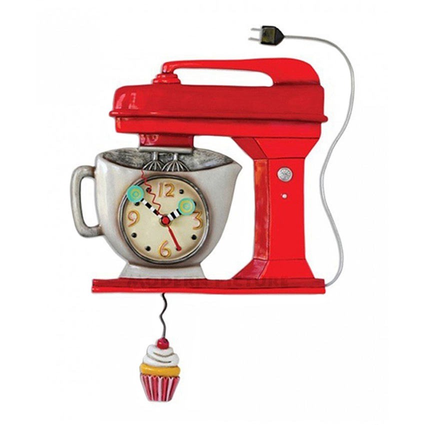 Vintage Mixer - Red Wall Clock