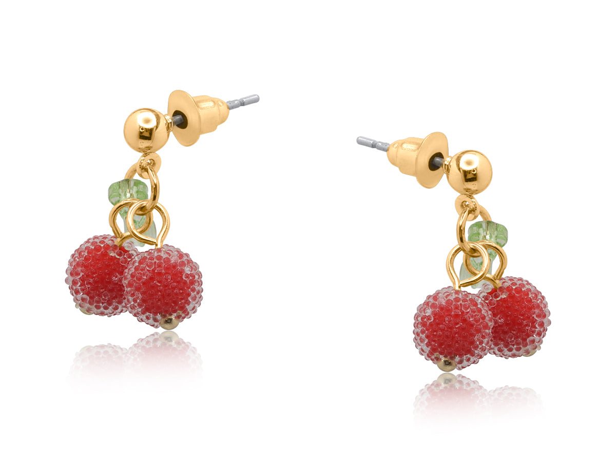 Green Vladimira Frosted Berries Stud Earrings