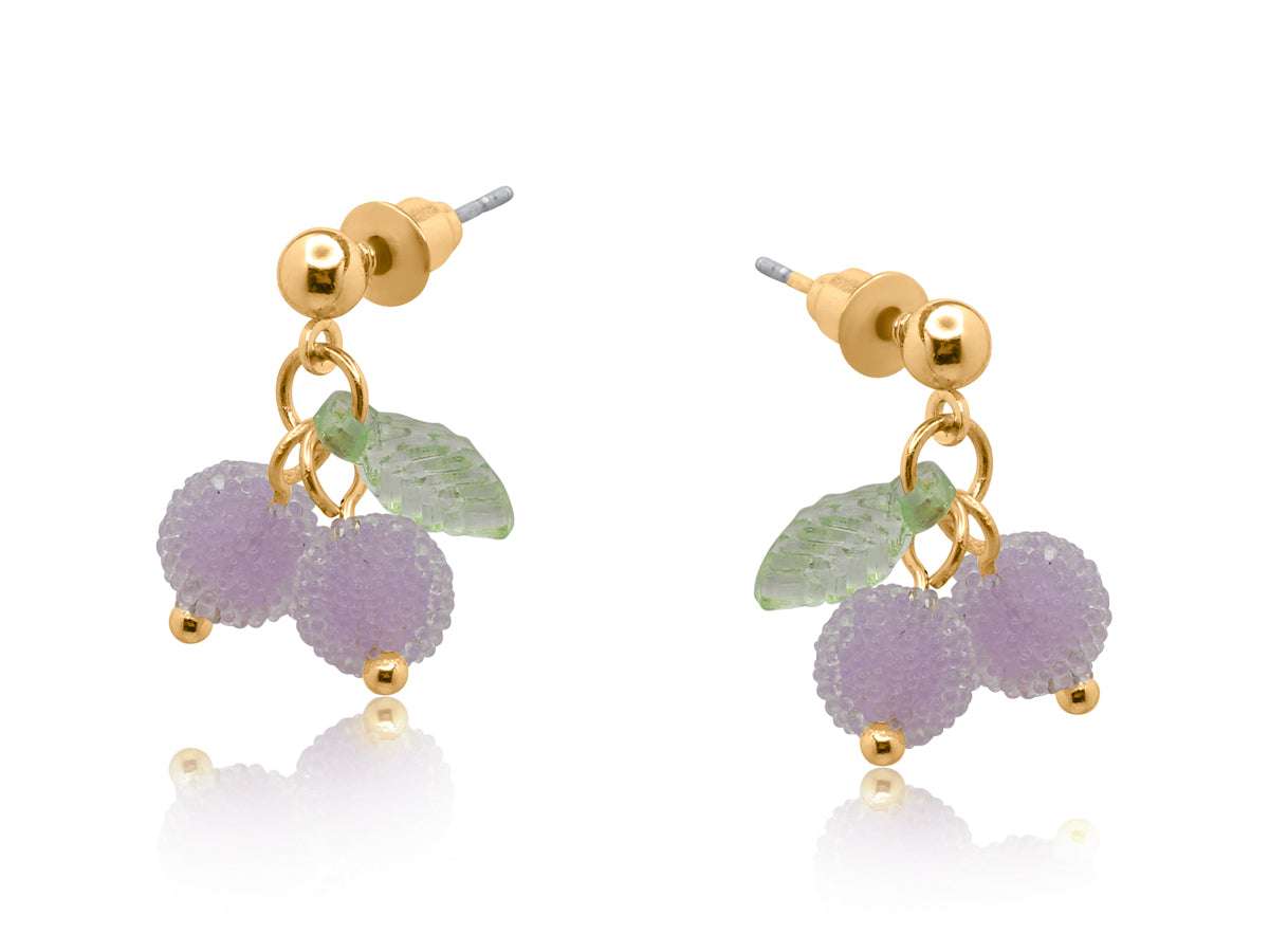 Green Vladimira Frosted Berries Stud Earrings