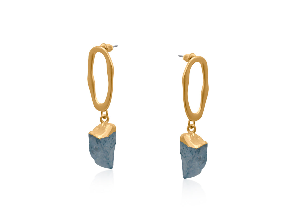 Beatrice Dream Stone Earrings - Blue
