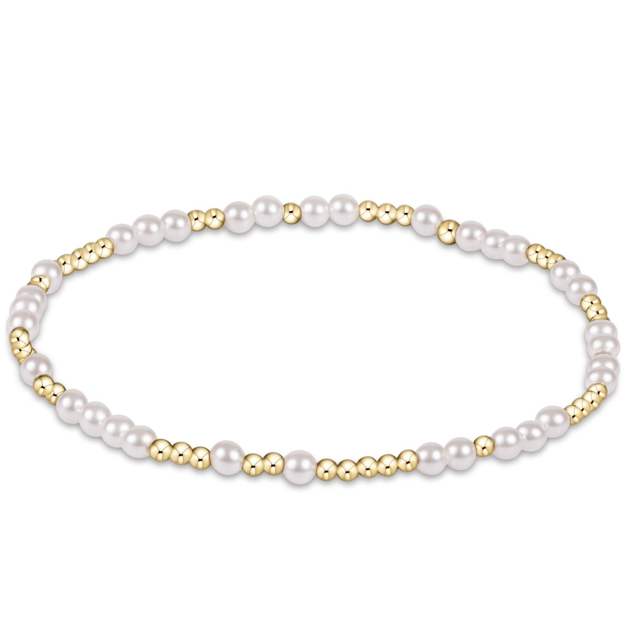 Extends - Hope Unwritten 6mm Bead Bracelet - Pearl
