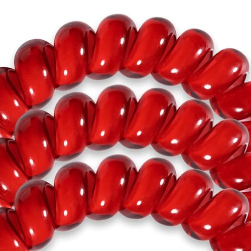 Spiral Hair Coils - Large - Scarlet Red