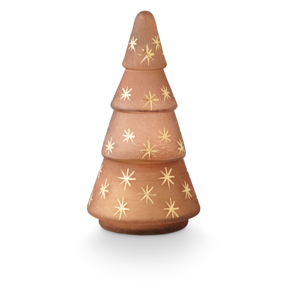 Woodfire Star Glass Tree Candle