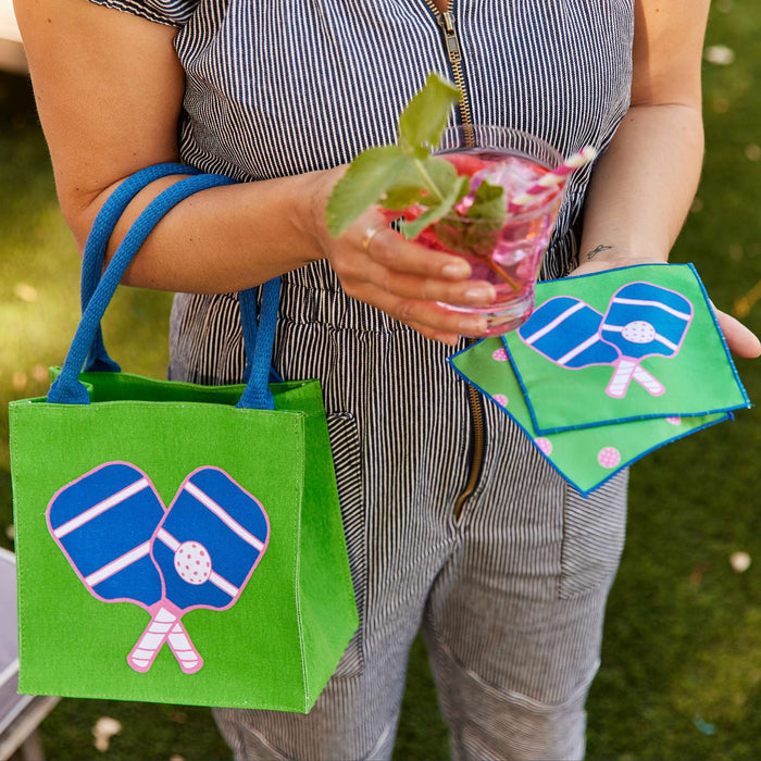 Pickleball Green Itsy Bitsy Green Tote