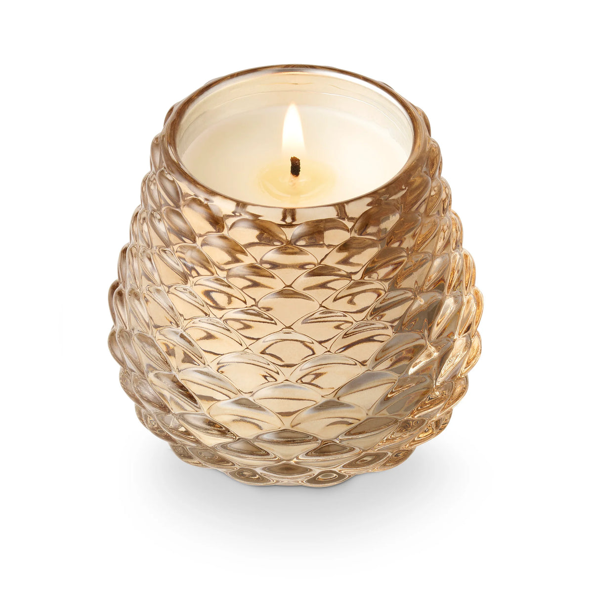 WOODFIRE GLASS PINECONE CANDLE