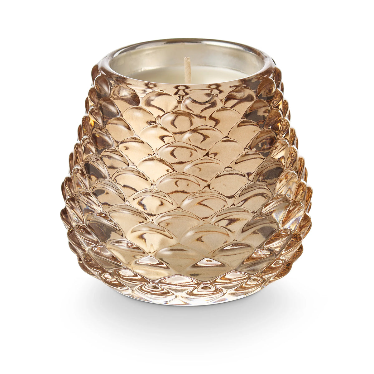 WOODFIRE GLASS PINECONE CANDLE