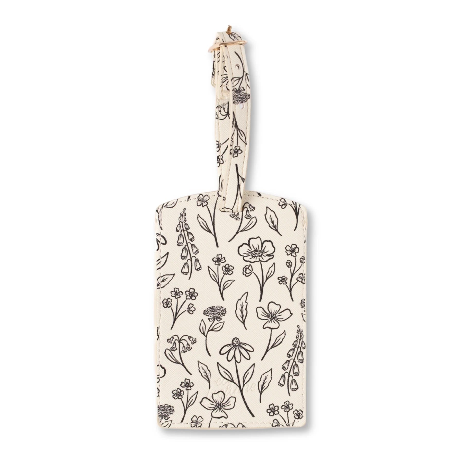 FLORAL LUGGAGE TAG-PRESSED FLORAL