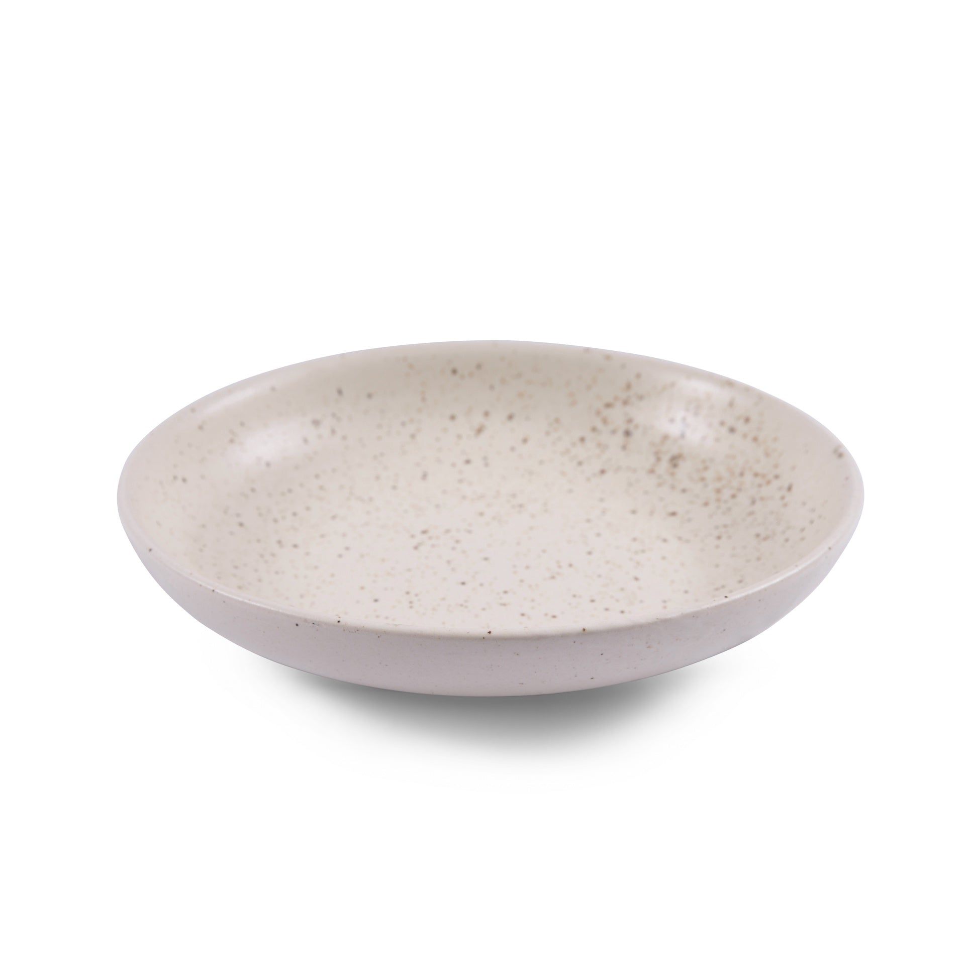 Shallow Salad Speckled Ceramic Bowl - 14" dia.