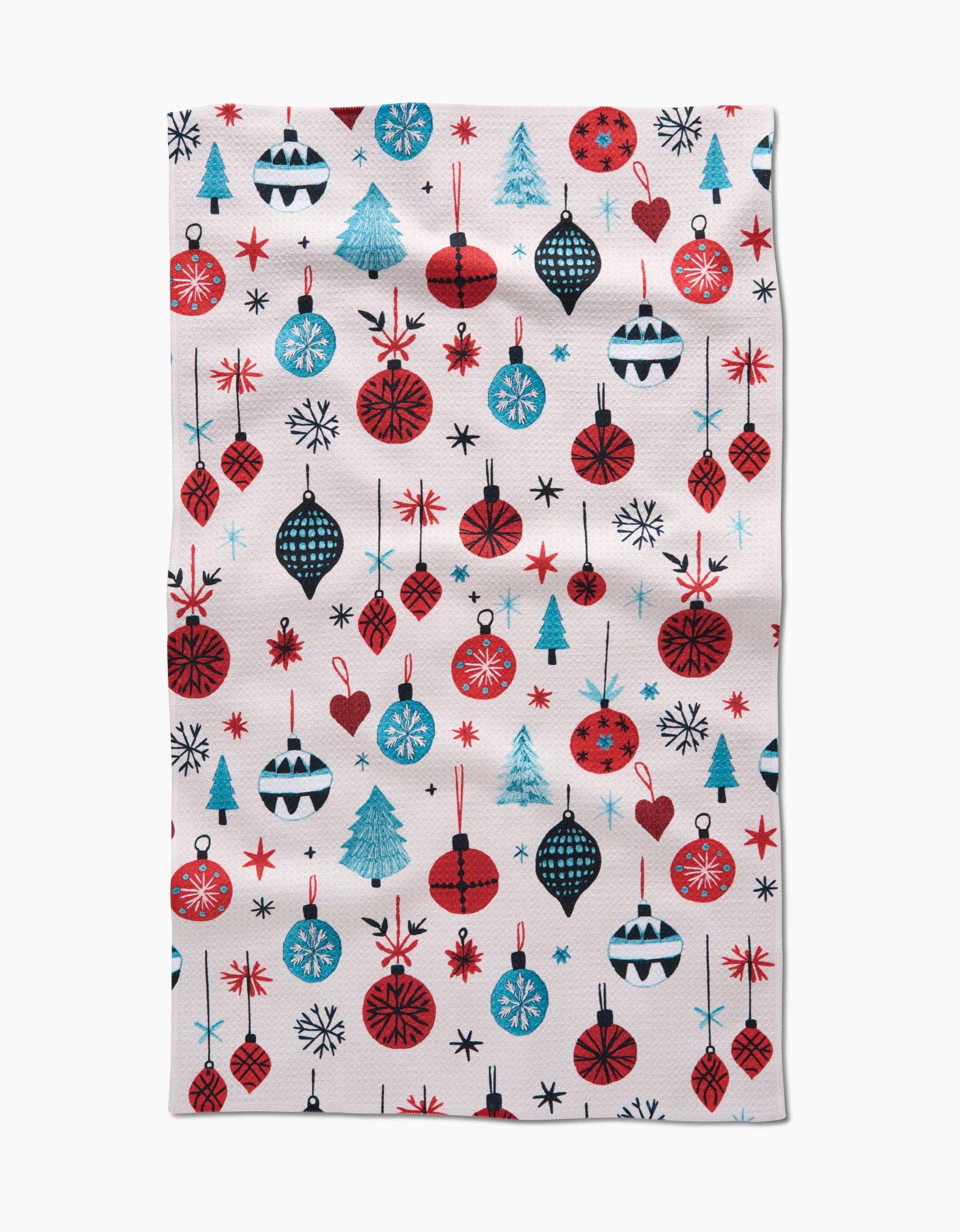 Tea Towel - Embroidered Ornaments