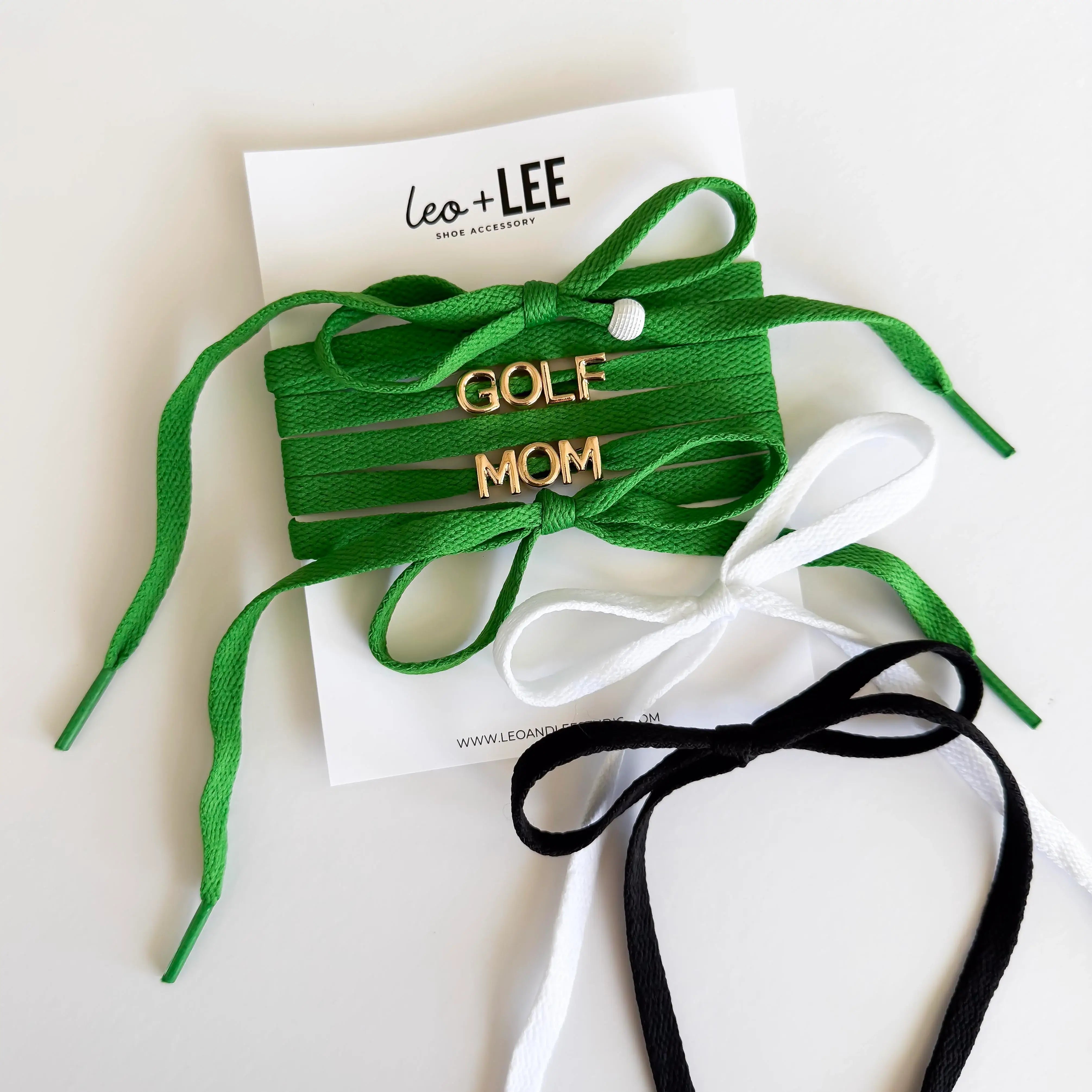 GOLF MOM SNEAKER LACES & CHARM SET-GREEN