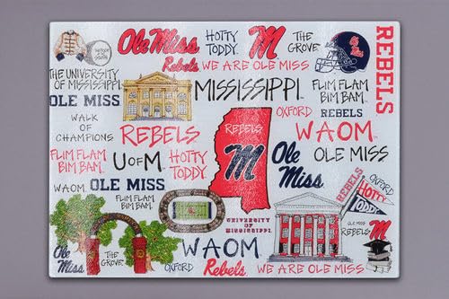 Glass Cutting Board - Ole Miss