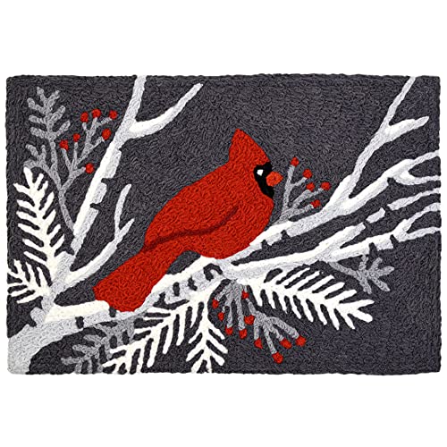 Cardinal on Gray 20" x 30" Rug