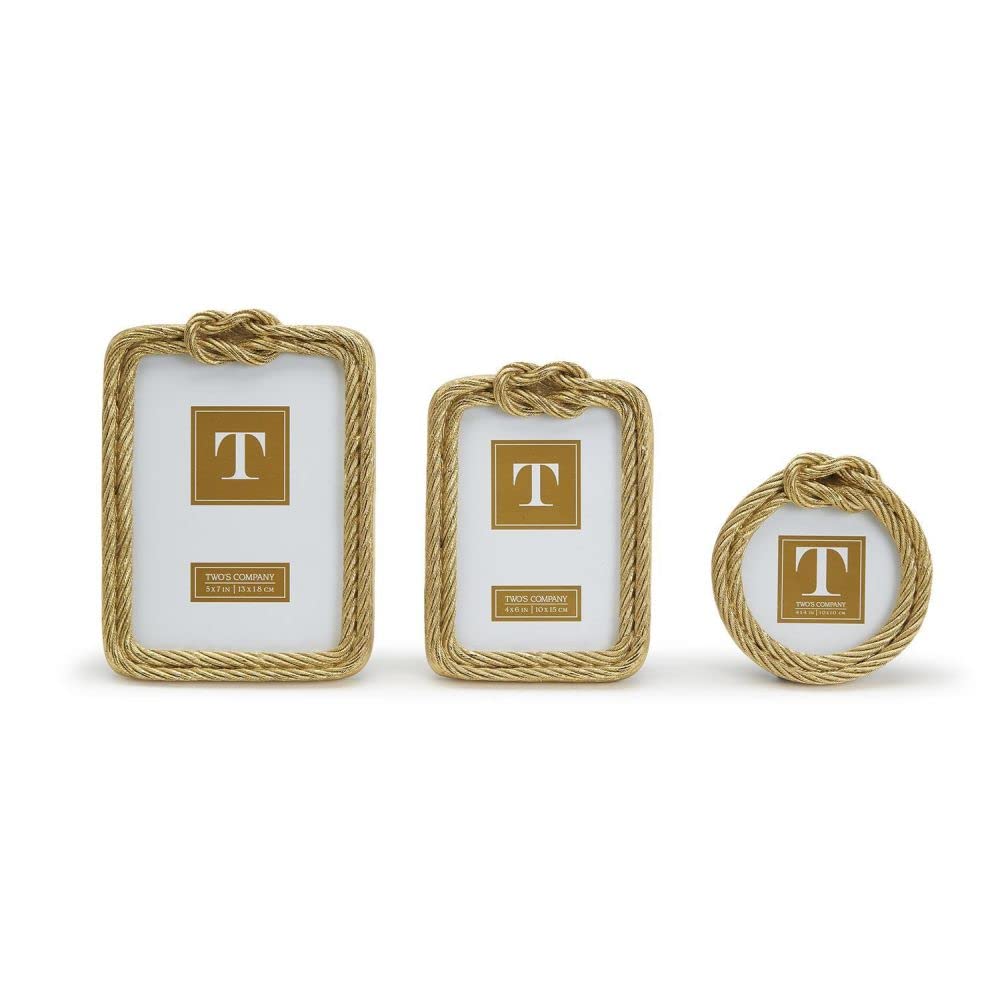 Golden Threads Top Knot Photo Frame 5" x 7"