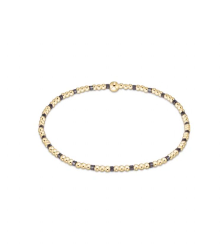 Hope Sincerity Pattern 2mm Bead Bracelet - Taupe with a Twist