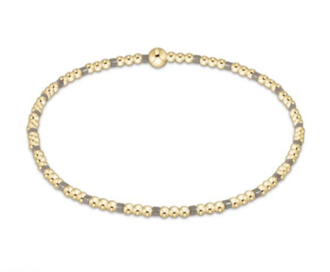 Hope Sincerity Pattern 2mm Bead Bracelet - Milkshake