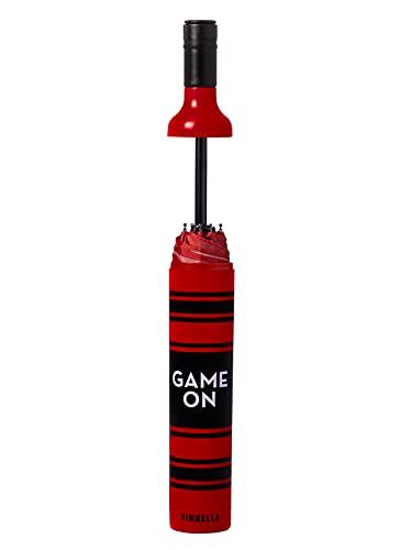 Game On - Blk/Red Bottle Umbrella