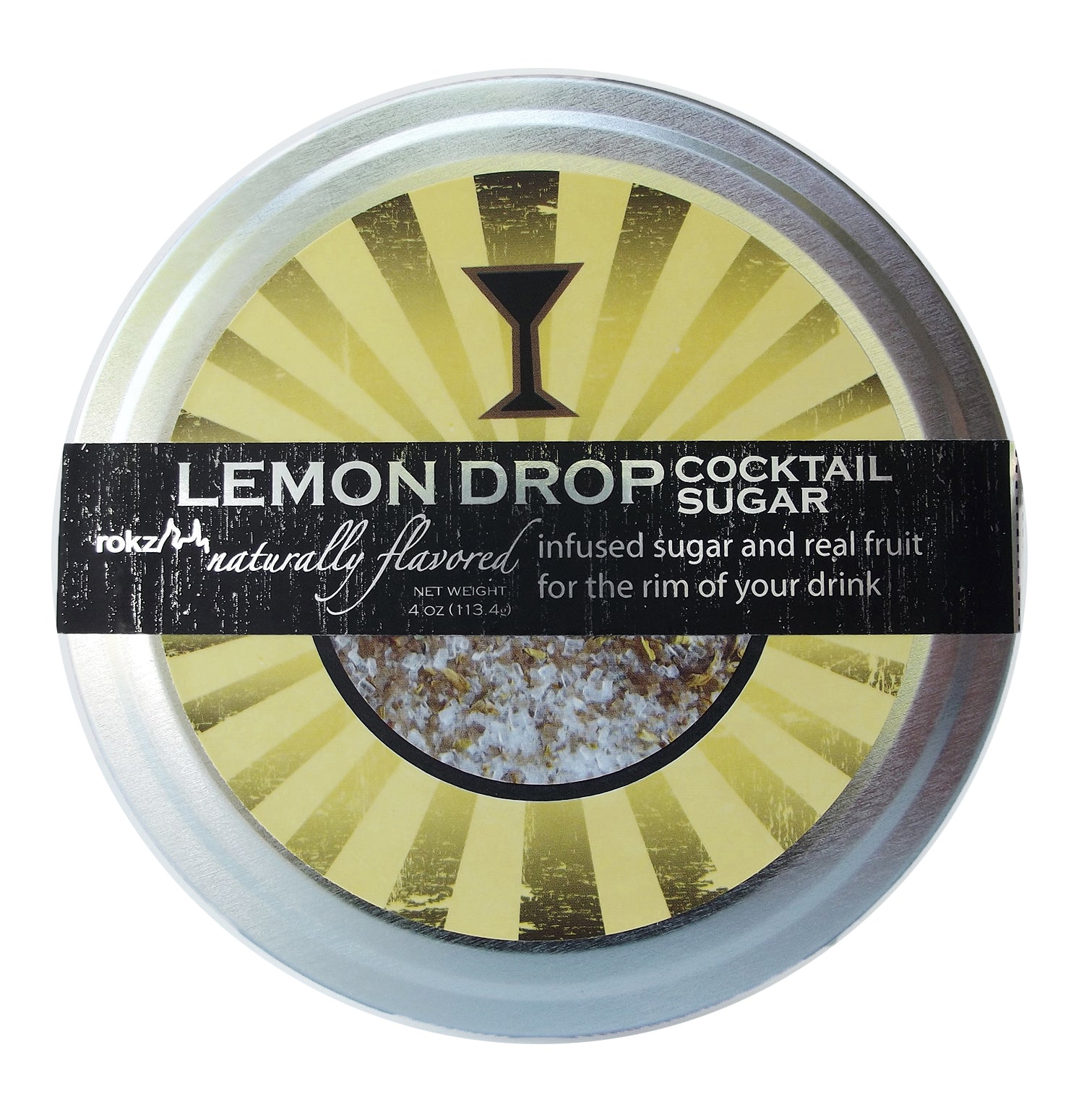 4 oz Lemon Drop Natural Rimming Sugar