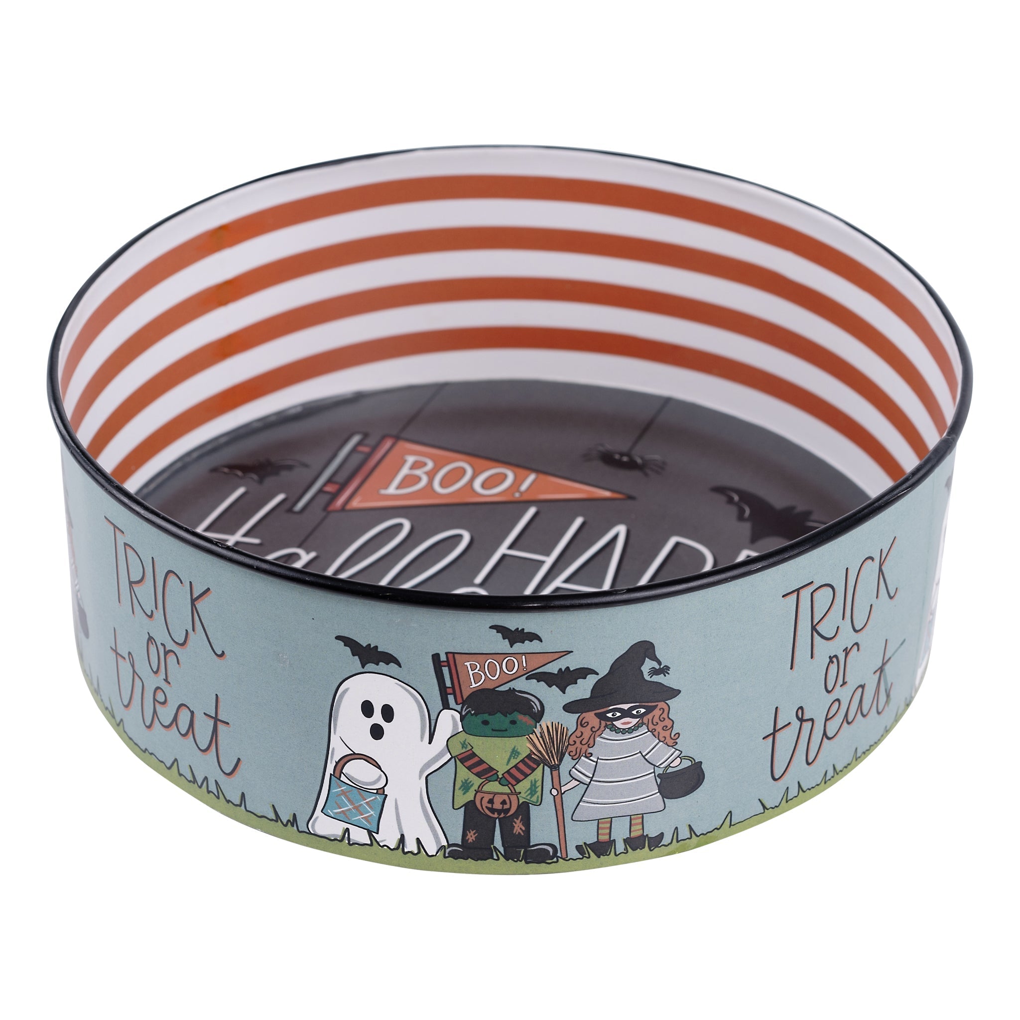 TRICK OR TREATERS ENAMEL CANDY BOWL