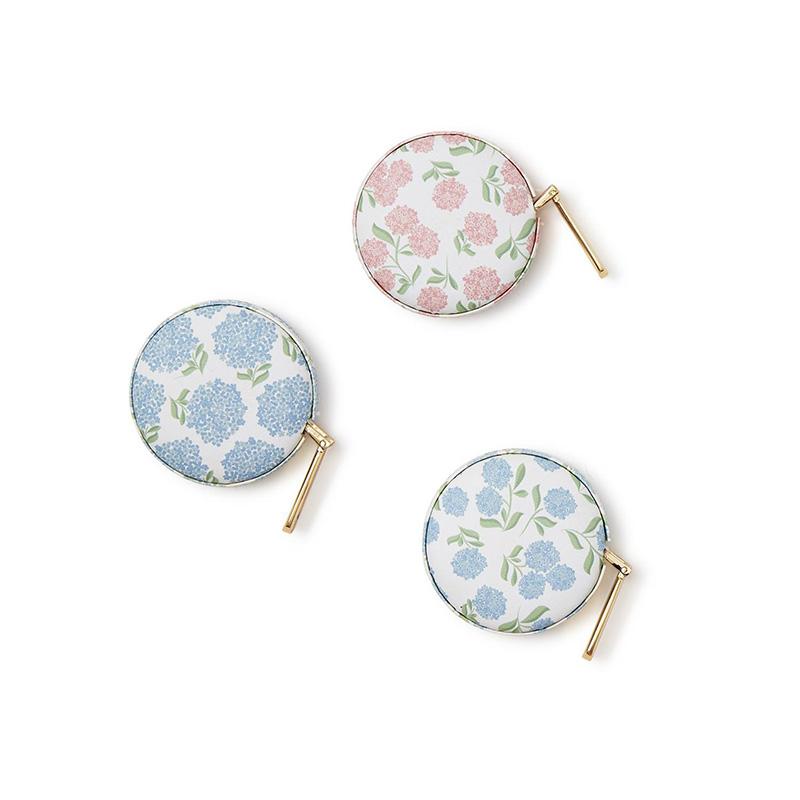 hydrnagea print tape measure pink/blue